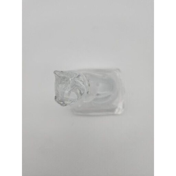 VTG Cat Figure Cristal d'Arques France Lead Crystal Glass On Pillow Paperweight - Picture 7 of 12